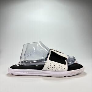 Under Armour Ignite VI White Black Slides Sandals 3022711-100 Men's Size 10